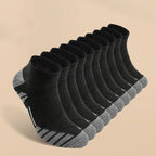 10 pares legal masculino preto branco quatro estações conjunto de meias de algodão masculino cor sólida respirável esportes correndo meias tamanho grande para homem