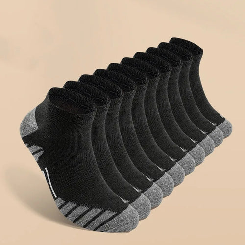 10 pares legal masculino preto branco quatro estações conjunto de meias de algodão masculino cor sólida respirável esportes correndo meias tamanho grande para homem